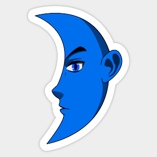 Anime Moon Face Sticker